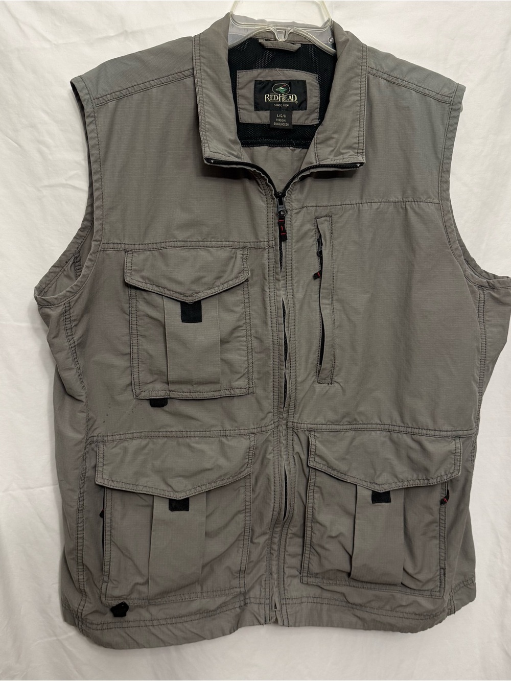 RedHead Men's Gray Multi-Pocket Utility Vest, L